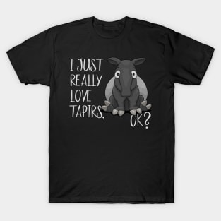 Just Really Love Tapirs, OK? Chubby Cartoon Tapir T-Shirt